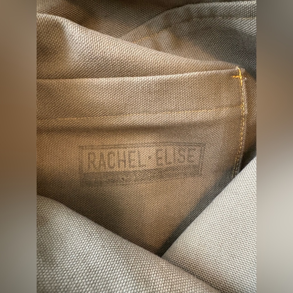 Rachel Elise Canvas Messenger Crossbody Bag Botanical Print Leather Strap Boho - Picture 7 of 8